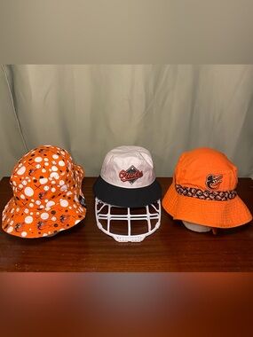 Baltimore Orioles SGA floppy Hat/Bucket Hat/Beach Hat Bundle Lot of 3 size O/S